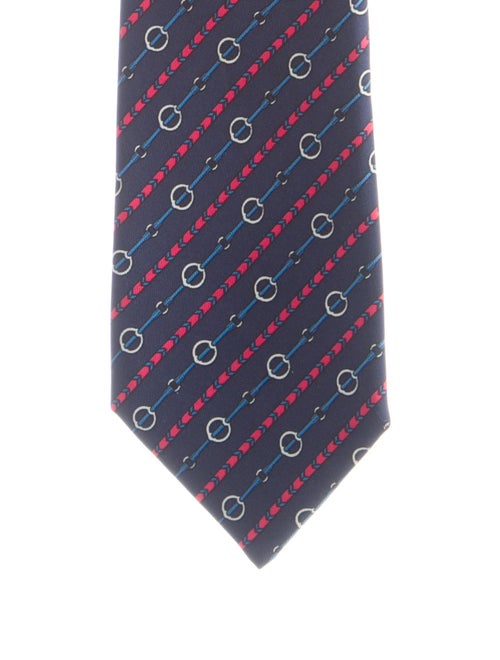 Hermès Pattern Print Silk Tie