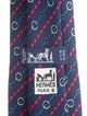 Hermès Pattern Print Silk Tie
