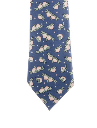 Hermès Pattern Print Silk Tie