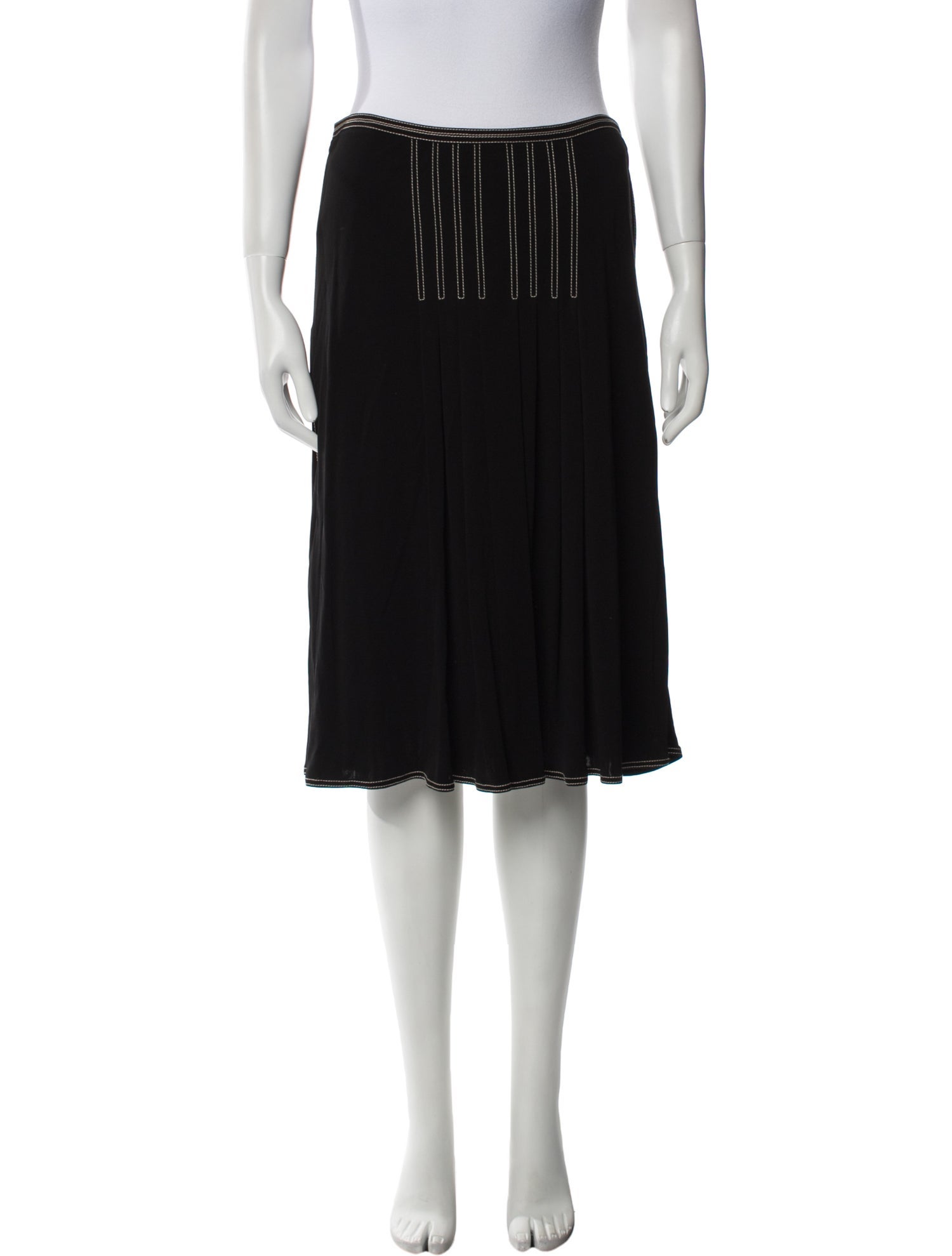 Hermès Pleated Accents Knee-Length Skirt w/ Tags