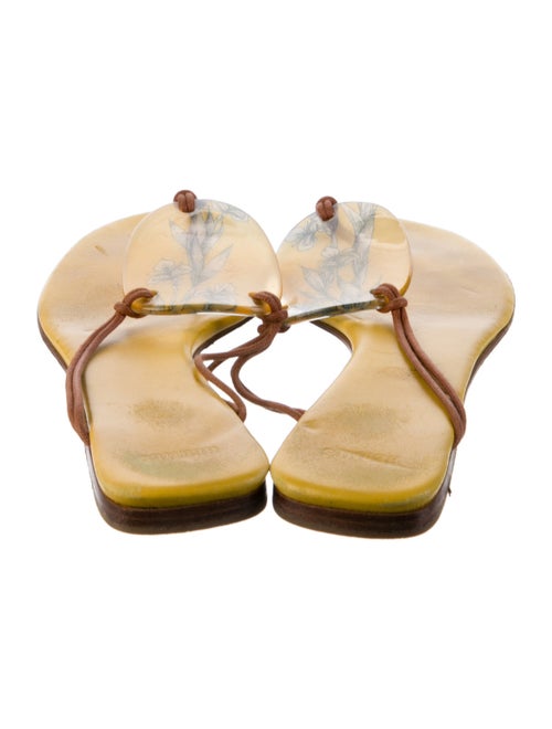 Hermès Leather T-Strap Sandals