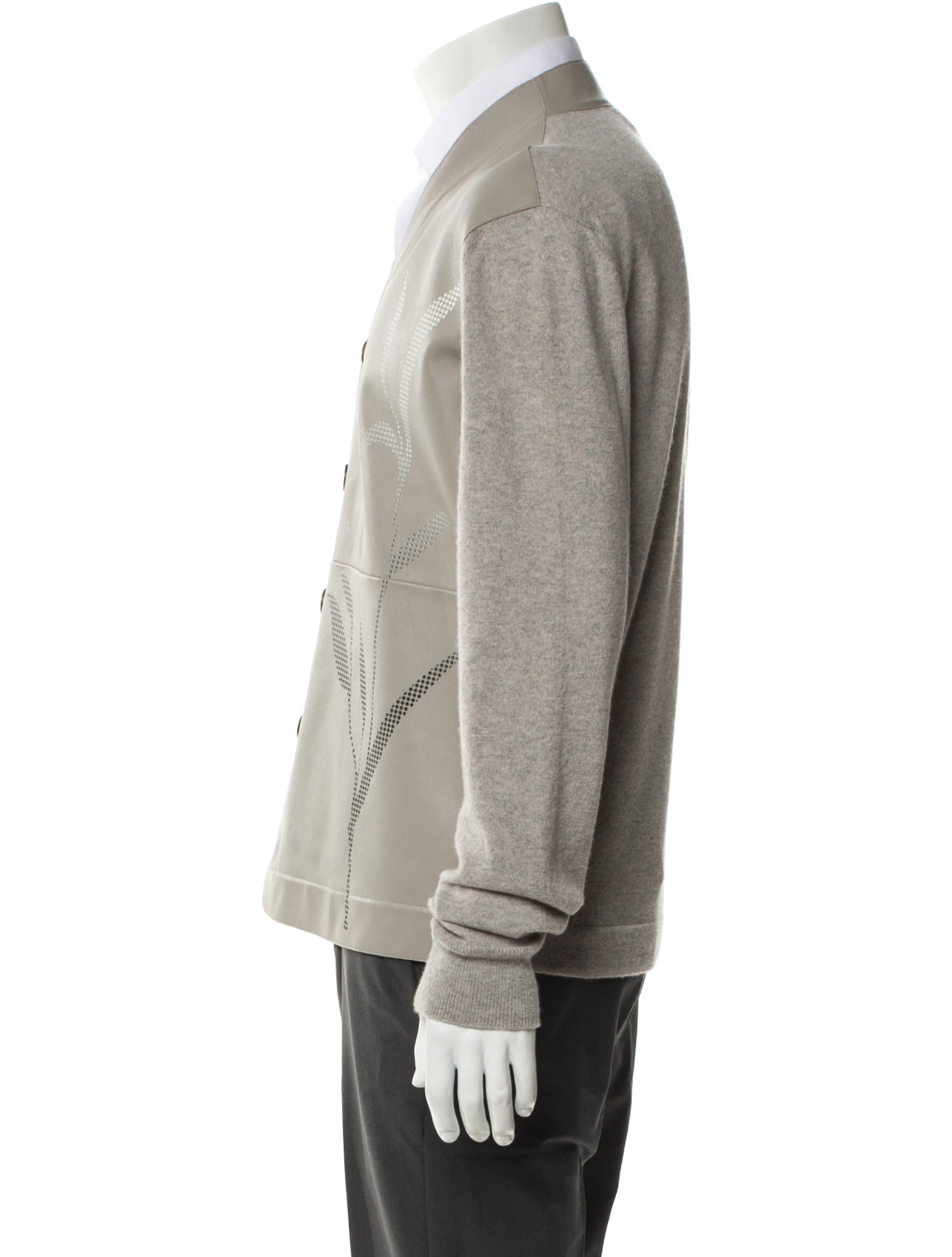 Hermès Calfskin V-Neck Cardigan