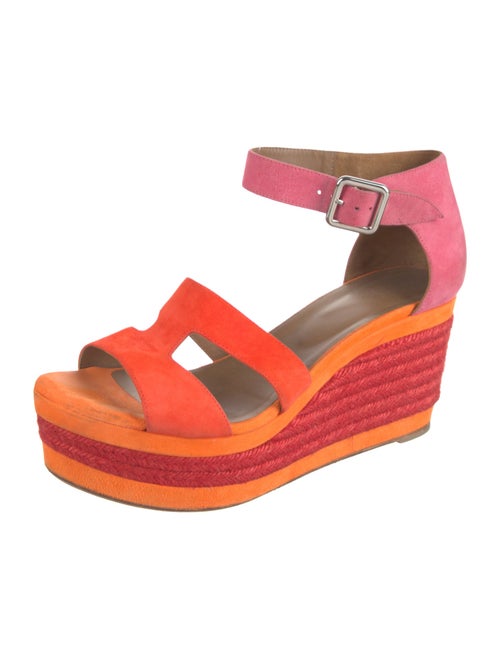 Hermès Suede Cutout Accent Espadrilles