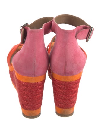 Hermès Suede Cutout Accent Espadrilles