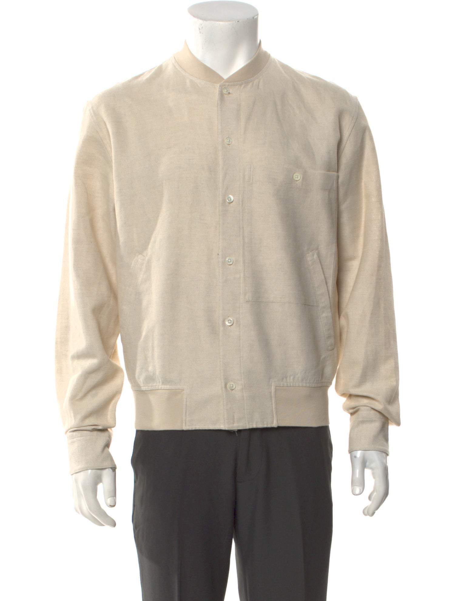 Hermès Mock Neck Long Sleeve Cardigan