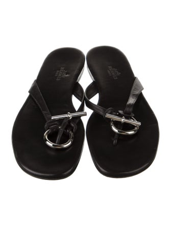 Hermès Leather Slides