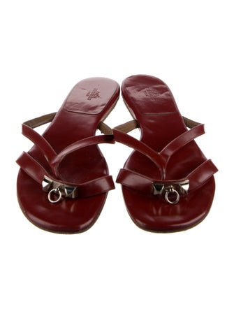 Hermès Corfou Leather Slides