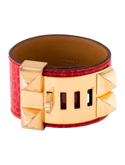Hermès Alligator Leather Collier De Chien Wrap Bracelet