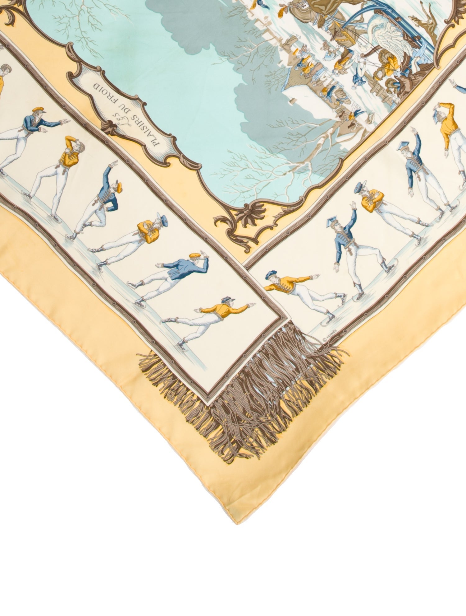 Hermès Les Plaisirs Du Froid Silk Scarf
