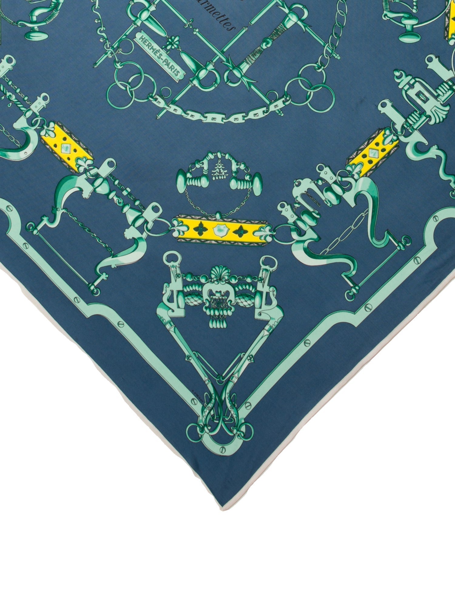 Hermès Mors et Gourmettes Jersey Silk Scarf