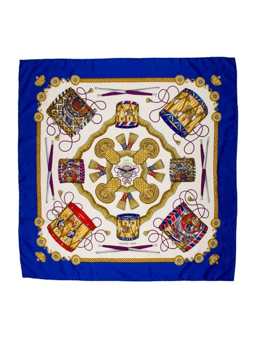 Hermès Les Tambours Silk Scarf