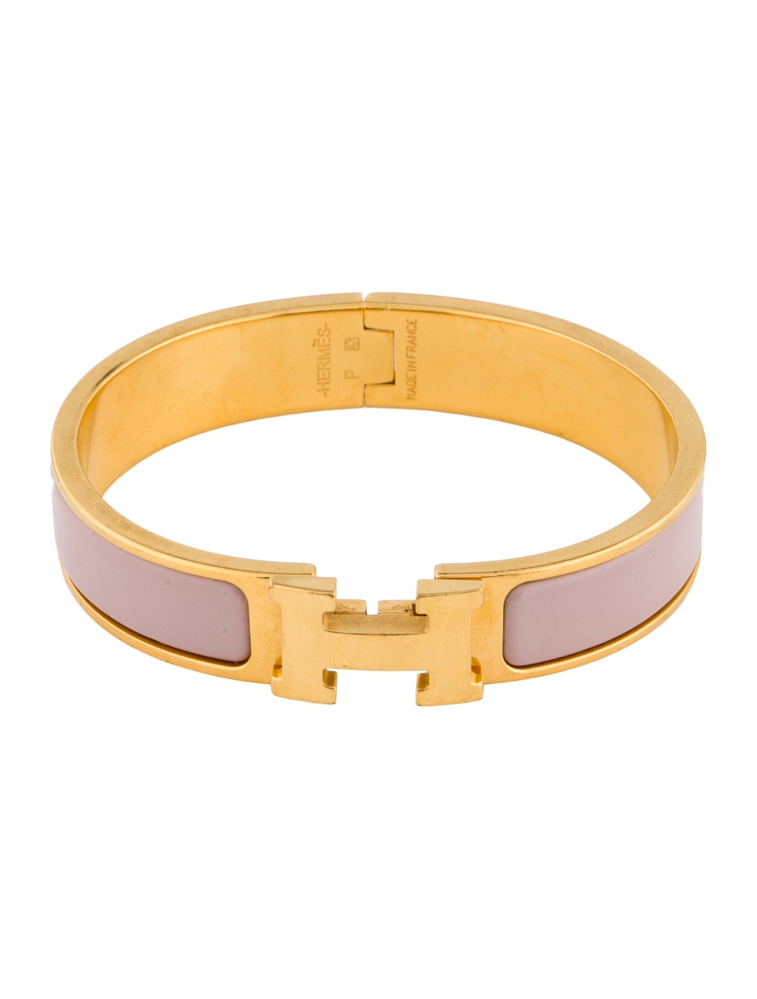Hermès Enamel Clic H Bangle Bracelet