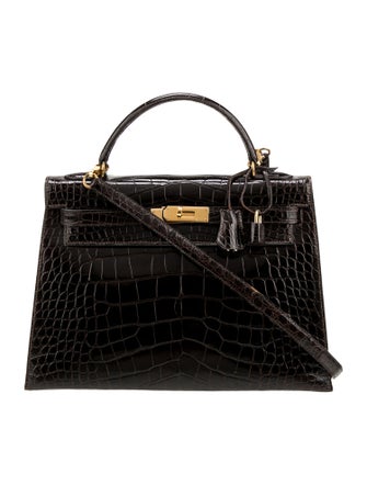 Hermès Shiny Alligator Mississippiensis Kelly Sellier 32