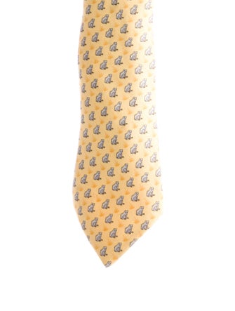 Hermès patterned silk tie