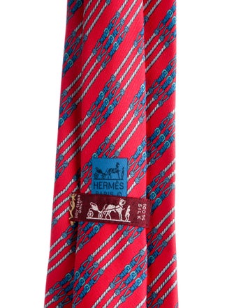 Hermès patterned silk tie