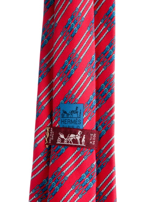 Hermès patterned silk tie