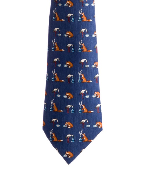 Hermès patterned silk tie