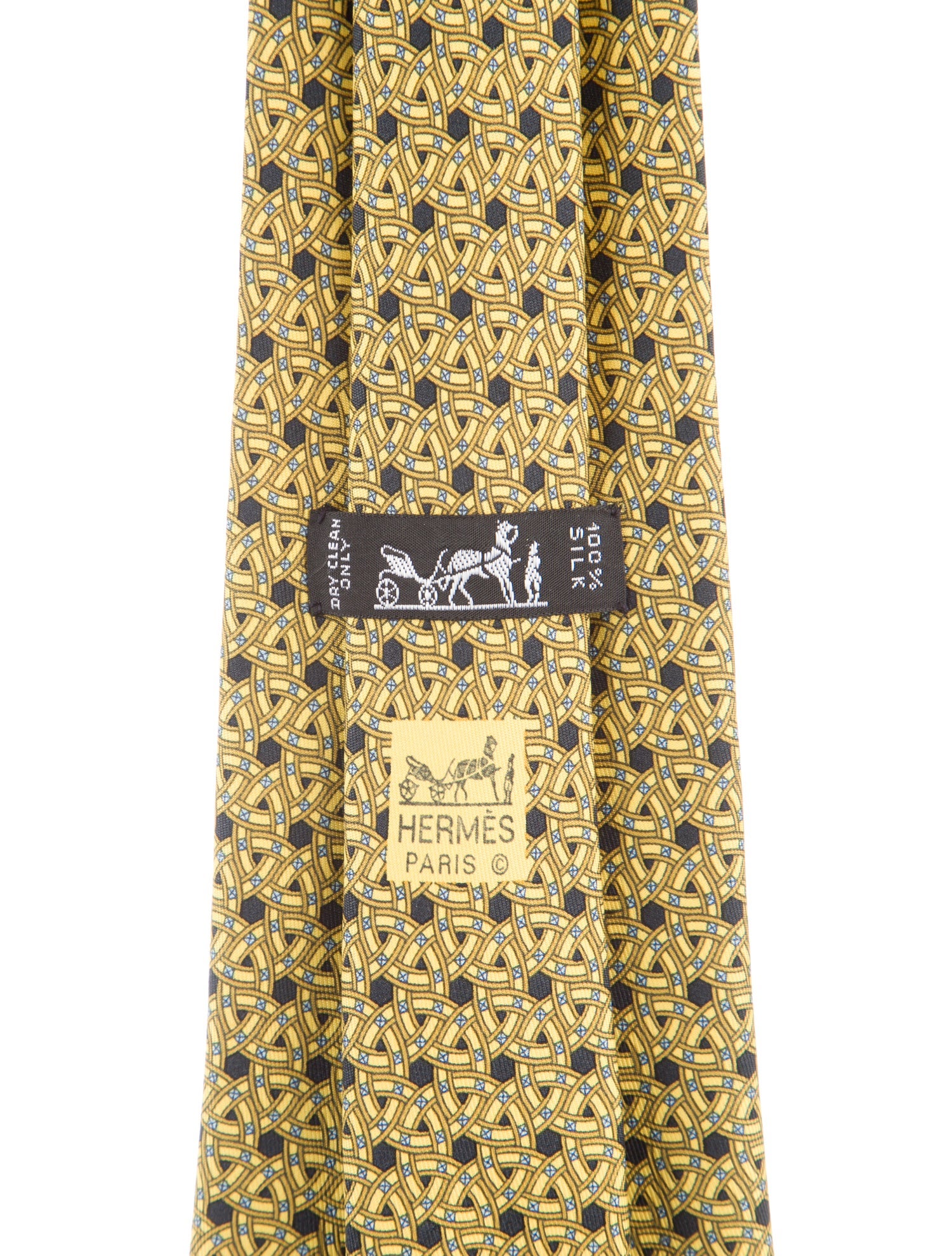 Hermès patterned silk tie