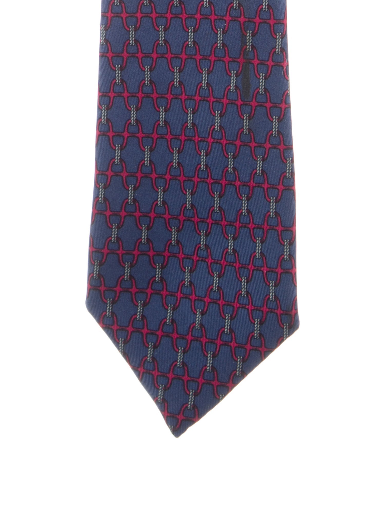 Hermès patterned silk tie