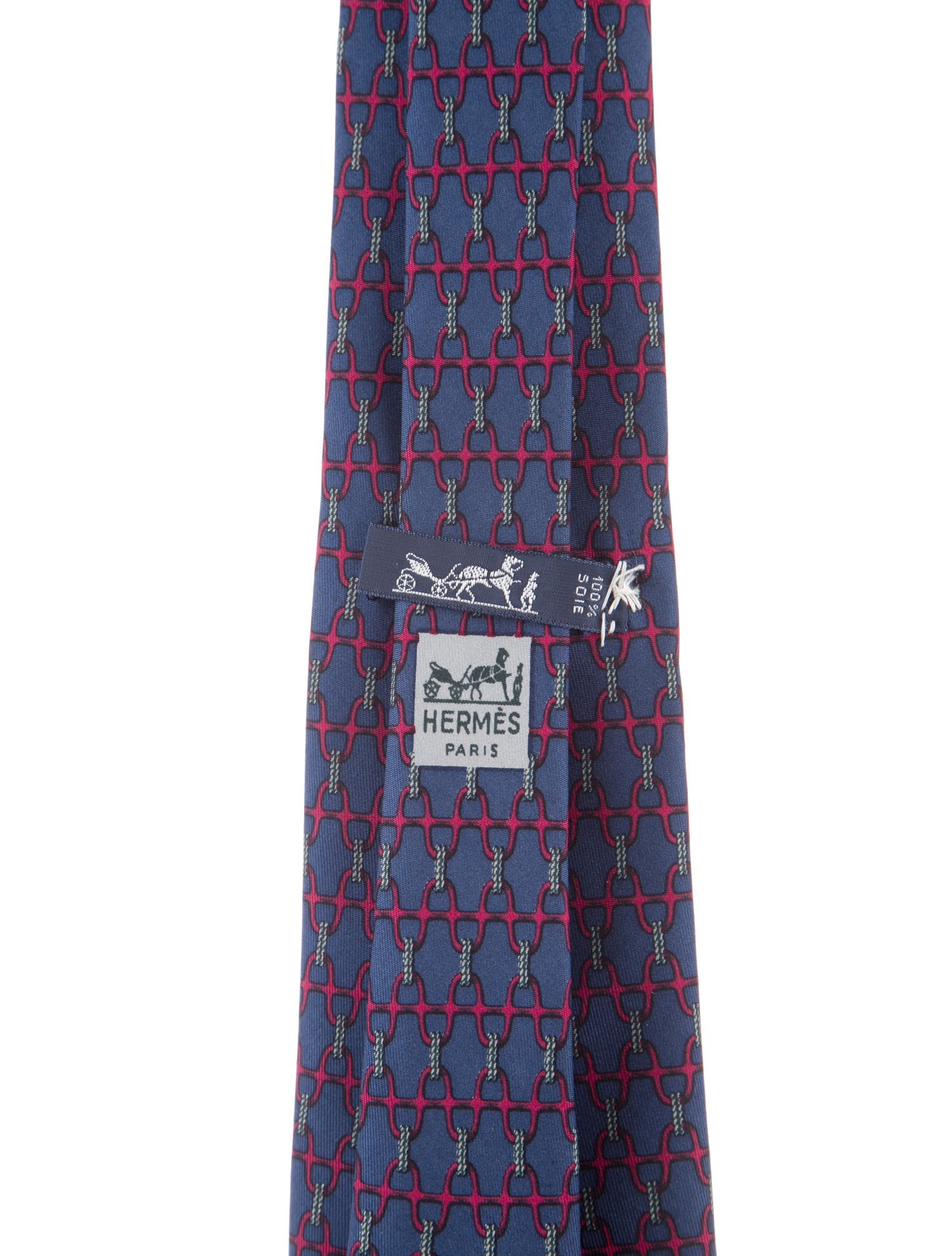 Hermès patterned silk tie