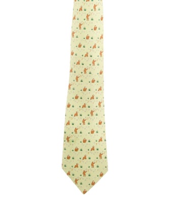 Hermès hermes patterned silk tie