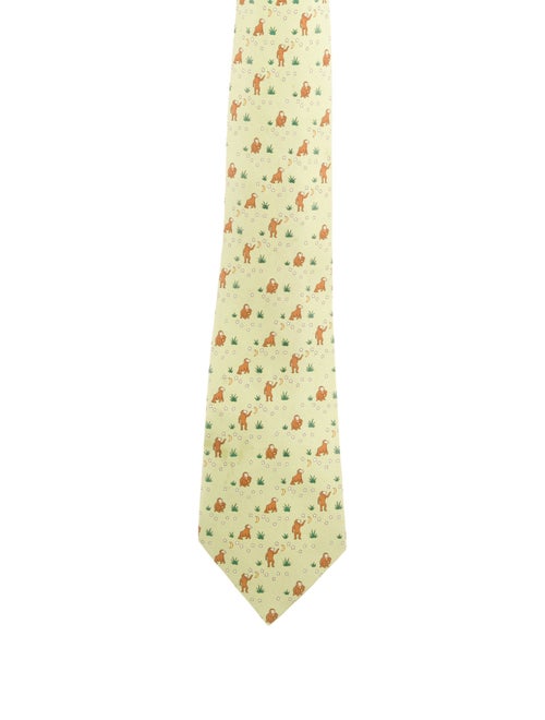Hermès hermes patterned silk tie