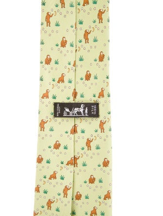 Hermès hermes patterned silk tie