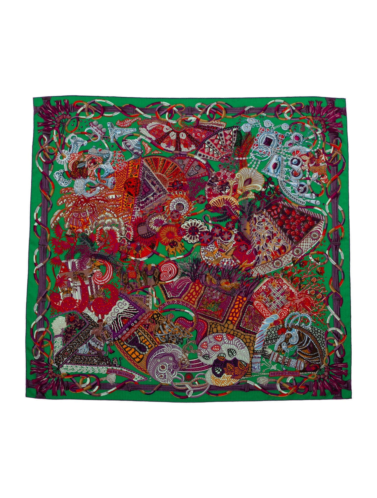 Hermès Au Fil Du Carré Cashmere Shawl