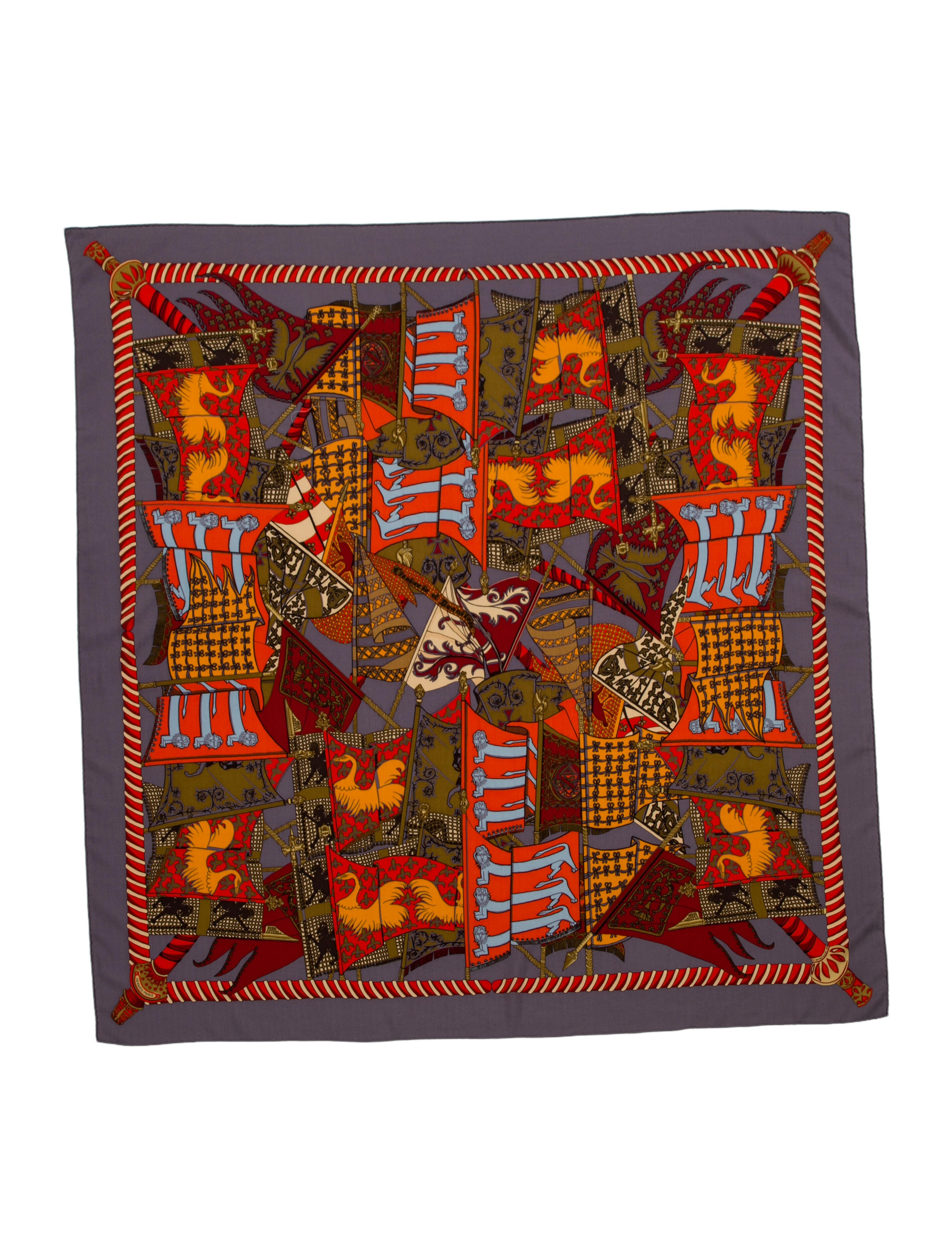 Hermès Etendards et Bannieres Cashmere Shawl