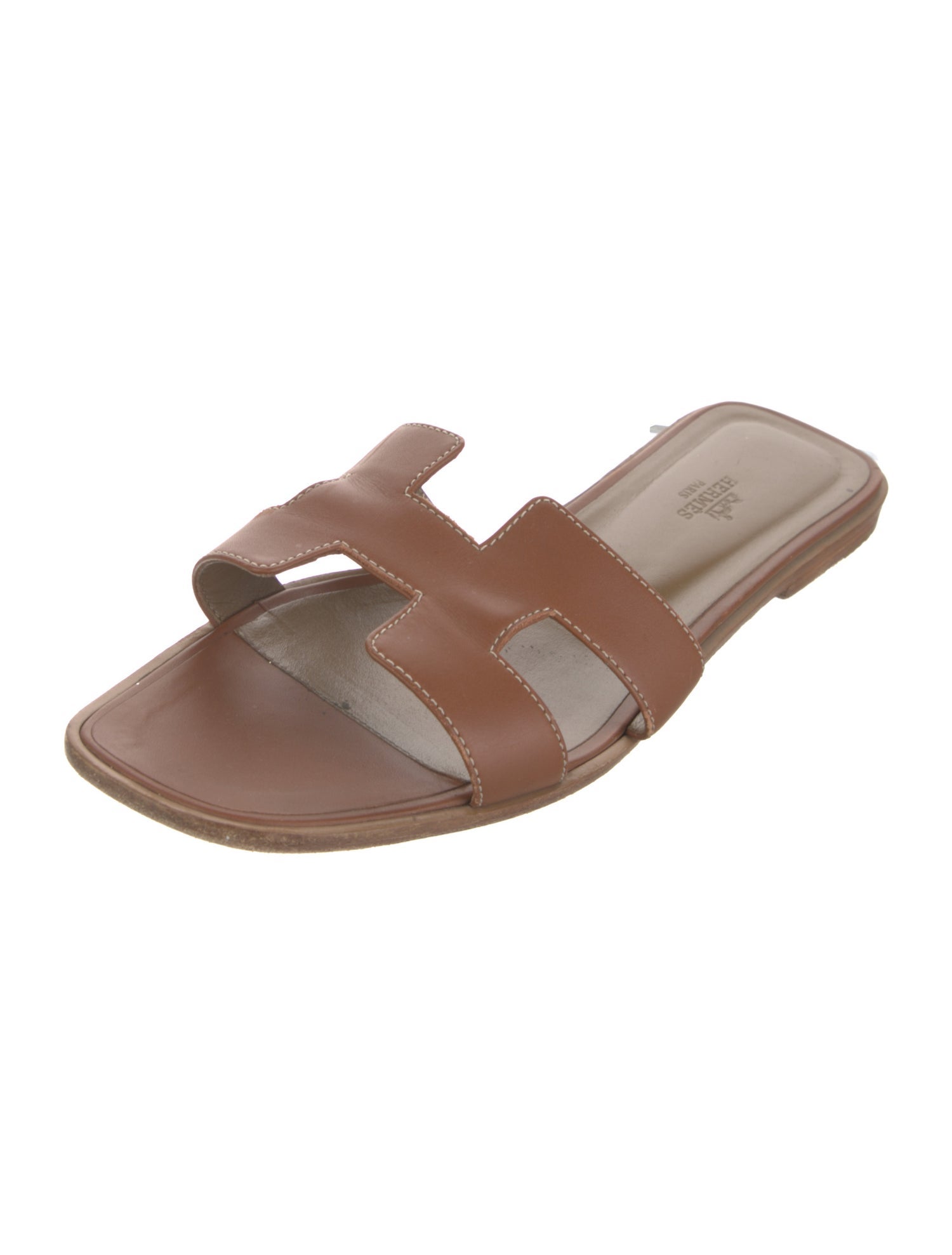 Hermès Oran Leather Slides
