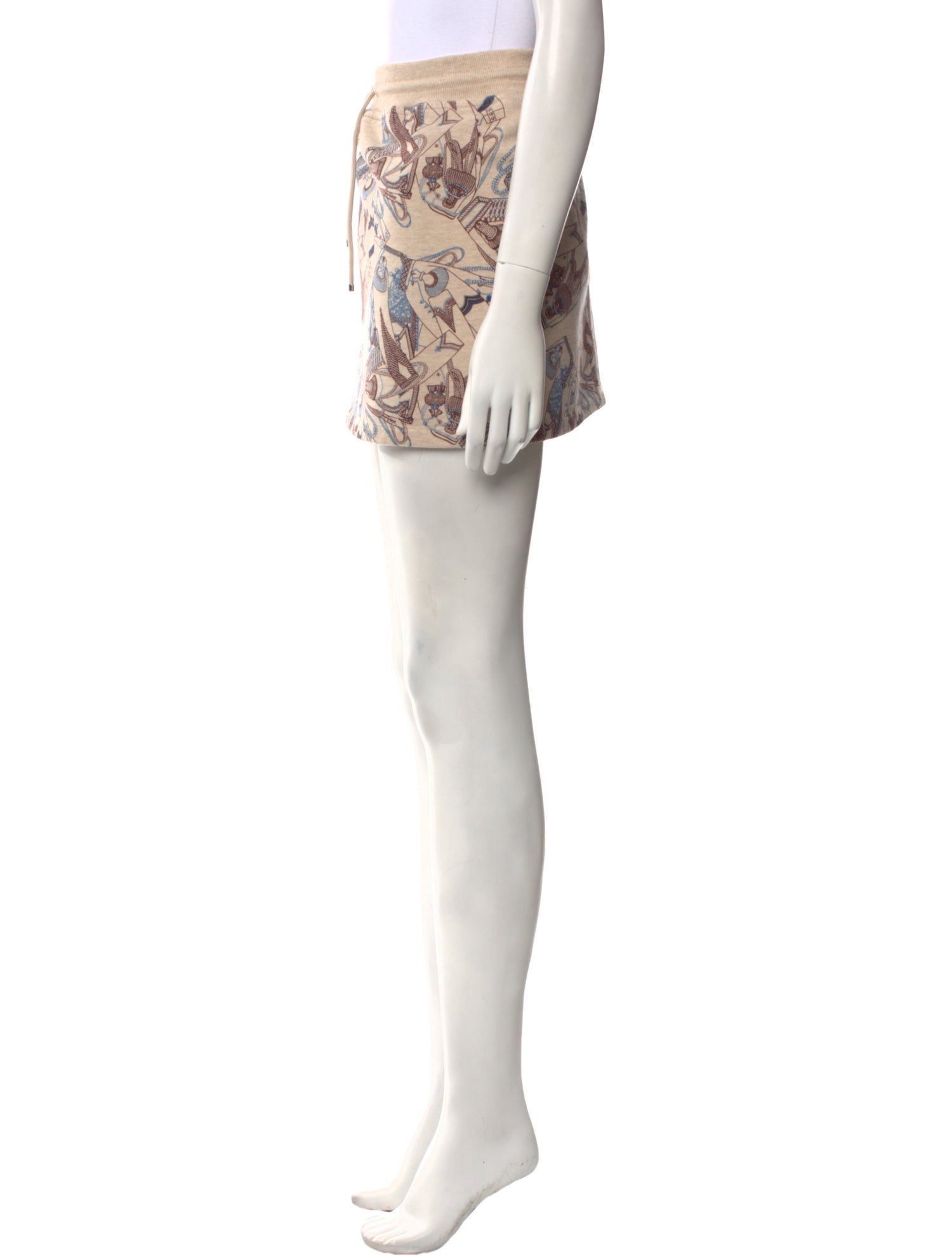 Hermès Floral Print Mini Skirt