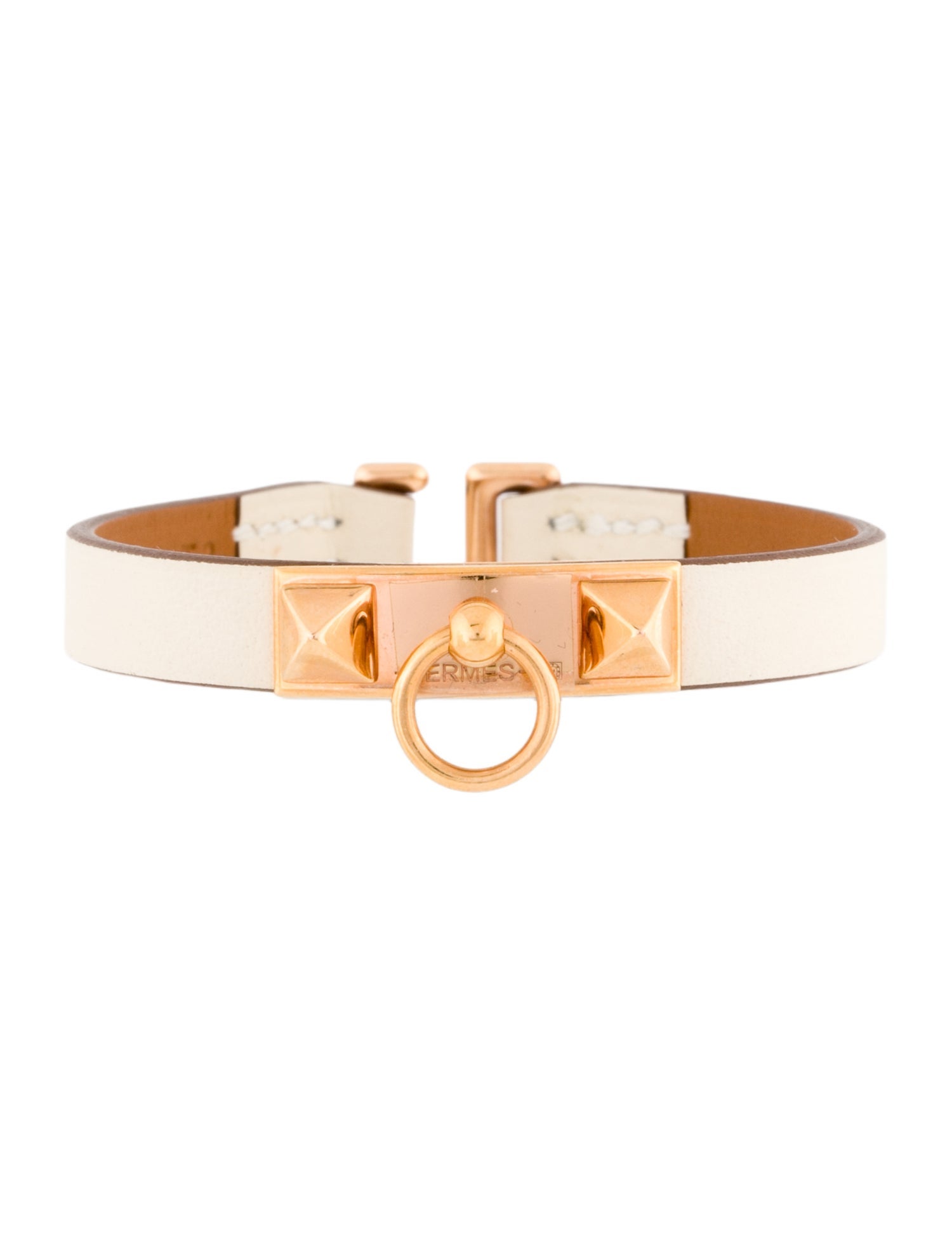 Hermès Leather Mini Rivale Wrap Bracelet