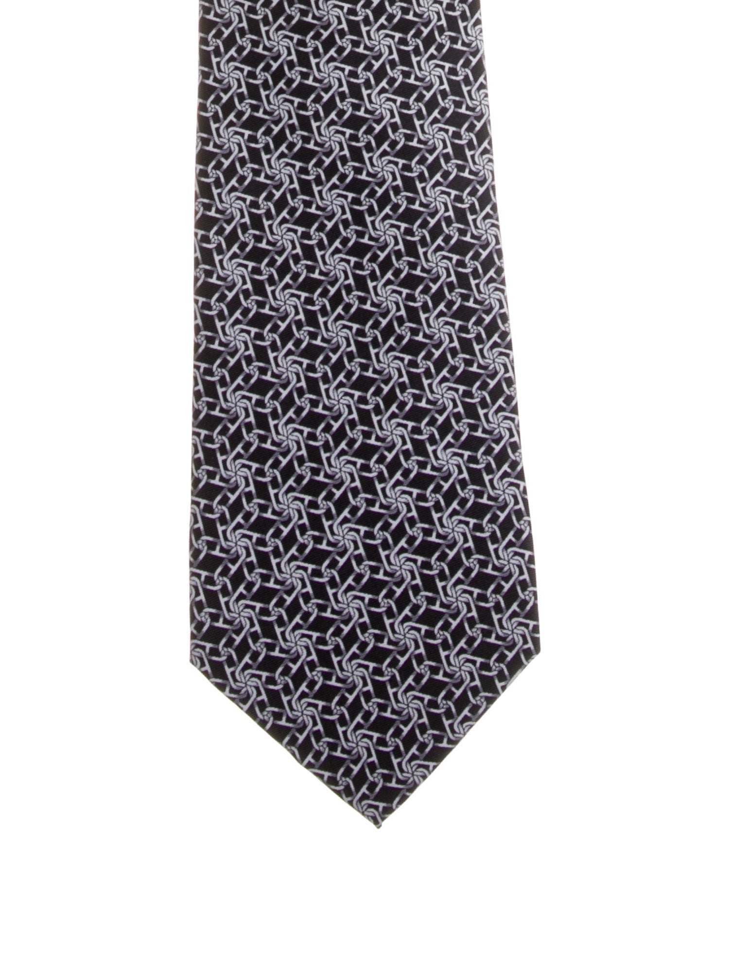 Hermès Silk Patterned Tie w/Tags