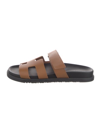 Hermès Chypre Leather Slides