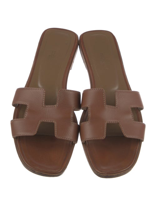 Hermès Oran Leather Slides
