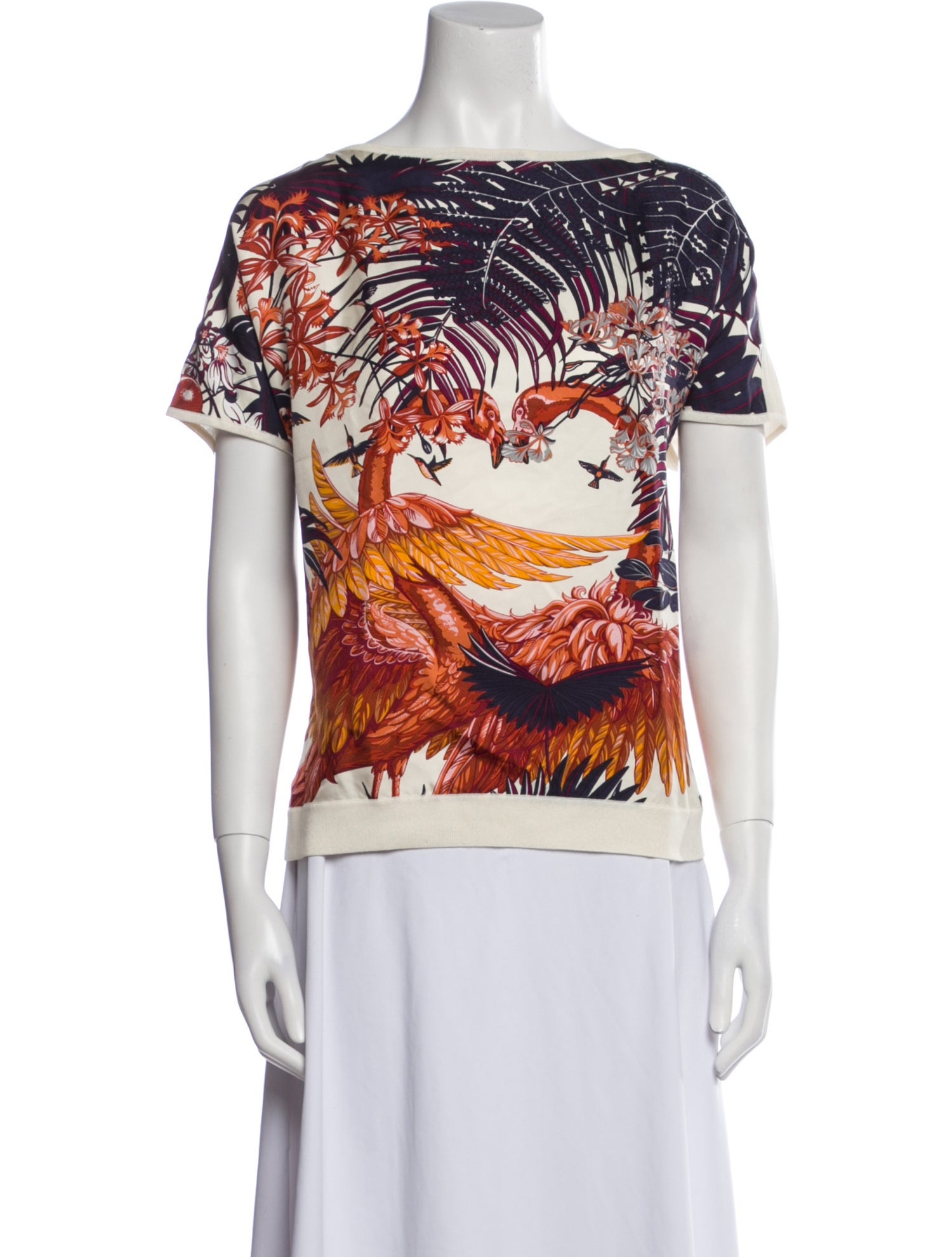 Hermès Silk Printed T-Shirt