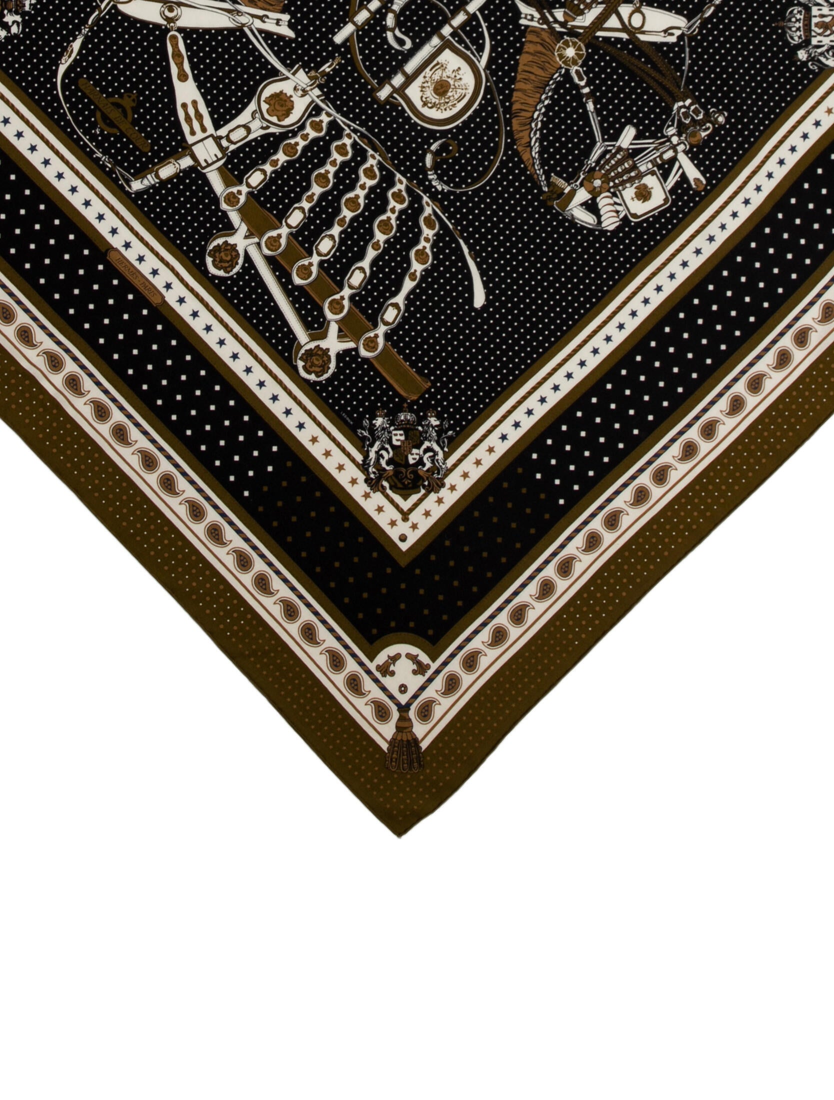 Hermès Harnais De Cour Bandana Cashmere Shawl