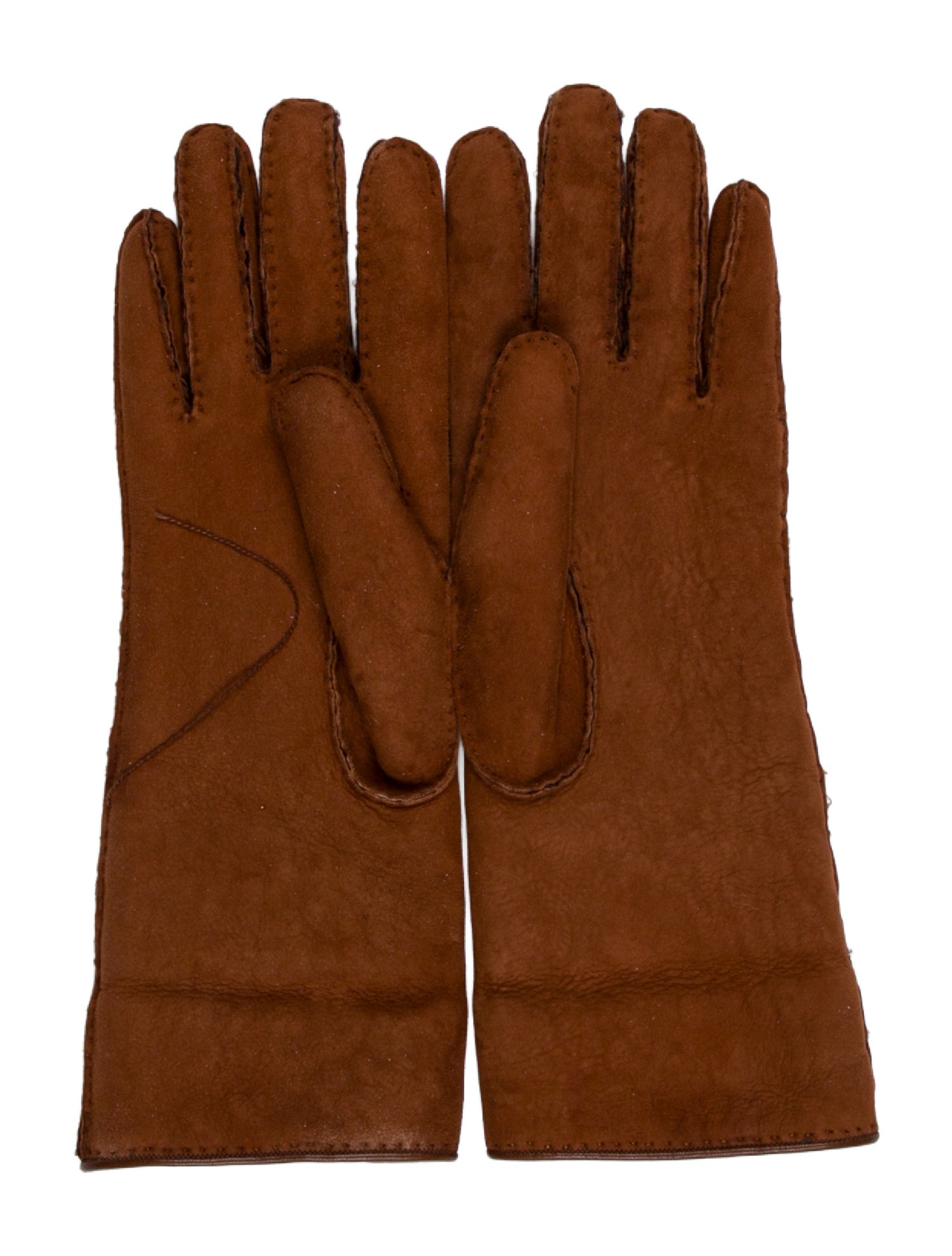 Hermès Suede Shearling Winter Gloves