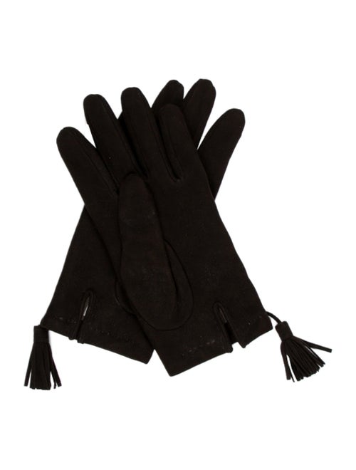 Hermès Suede Tassel Gloves