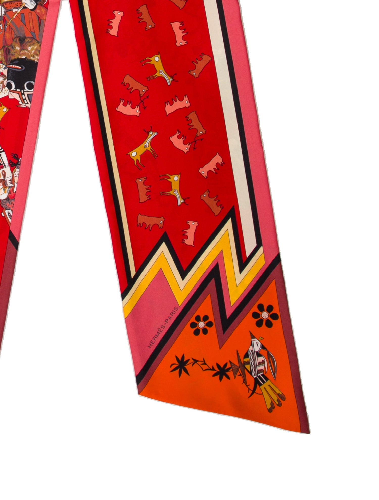 Hermès Kachinas Maxi Silk Twilly Scarf w/ Tags