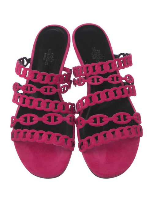 Hermès Chaîne d'Ancre Insignia Suede Gladiator Sandals