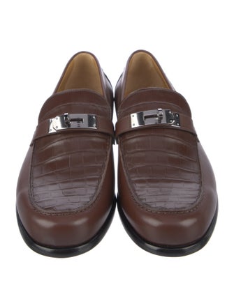 Hermès 2025 Destin Croc Special Order Loafers w/ Tags