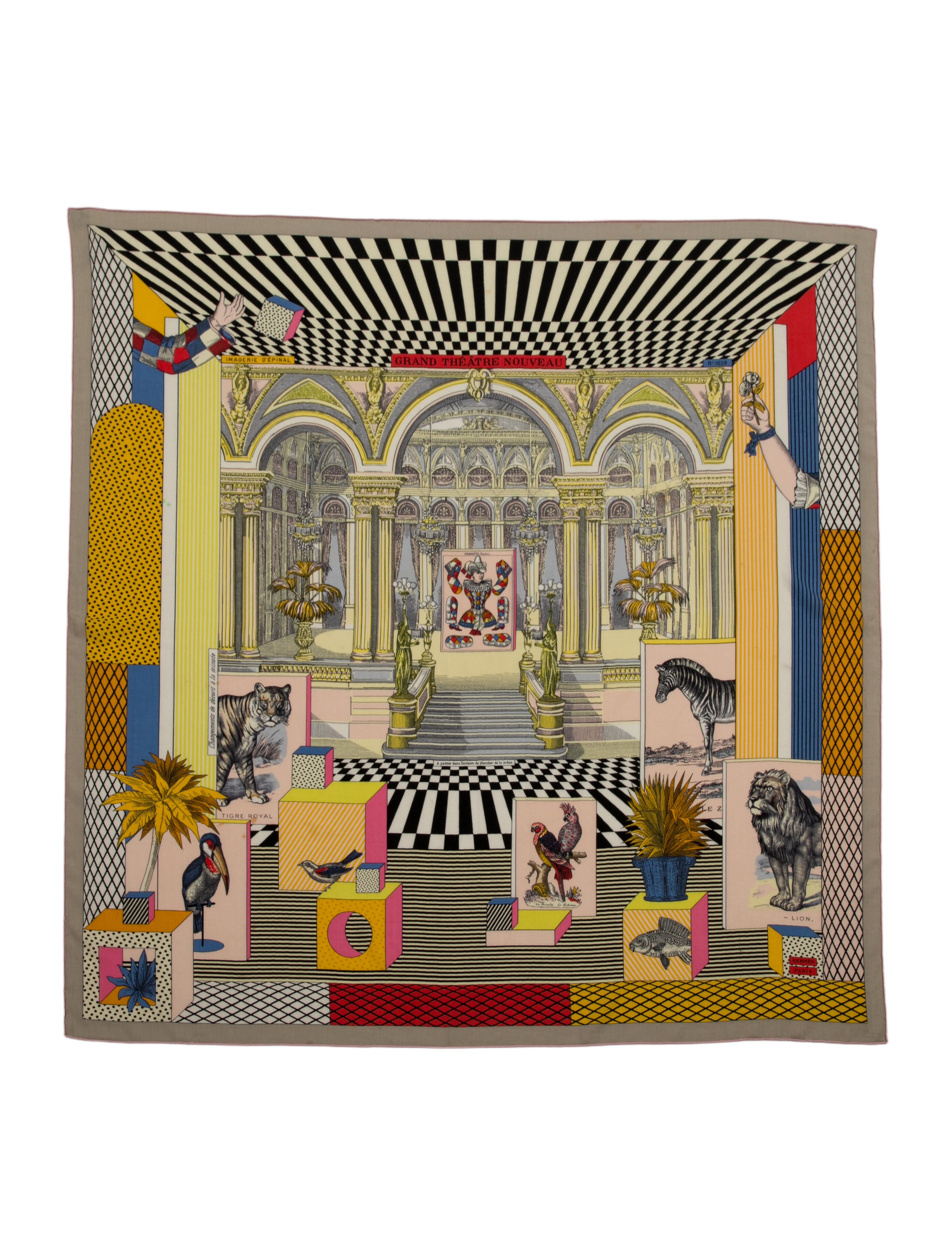 Hermès Grand Théâtre Nouveau Cashmere Shawl