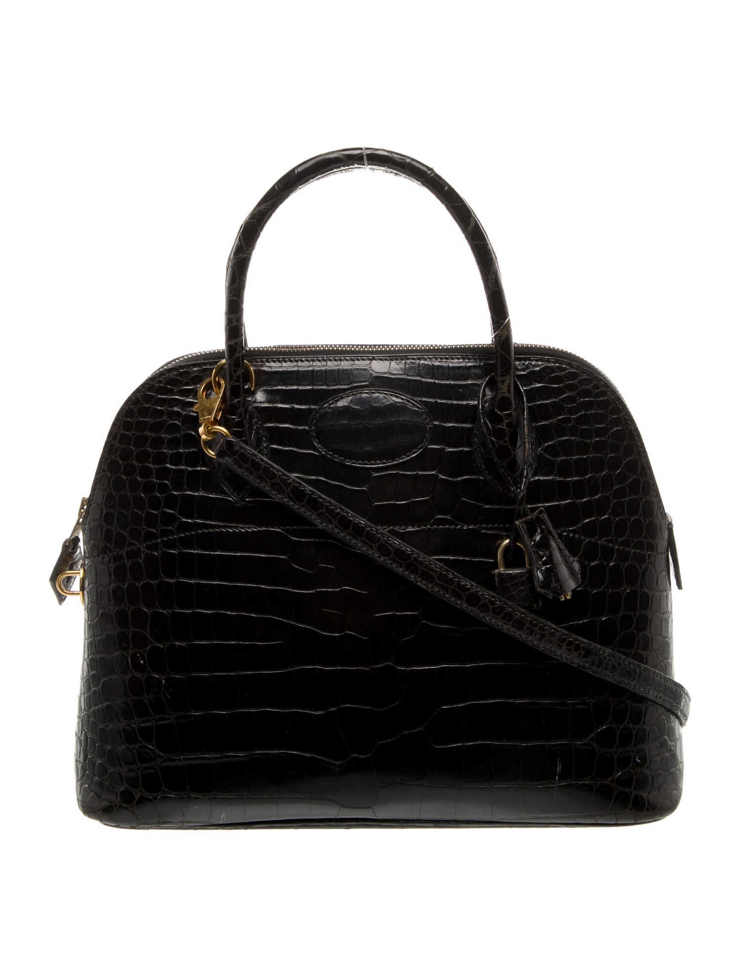 Hermès Shiny Porosus Crocodile Bolide 31