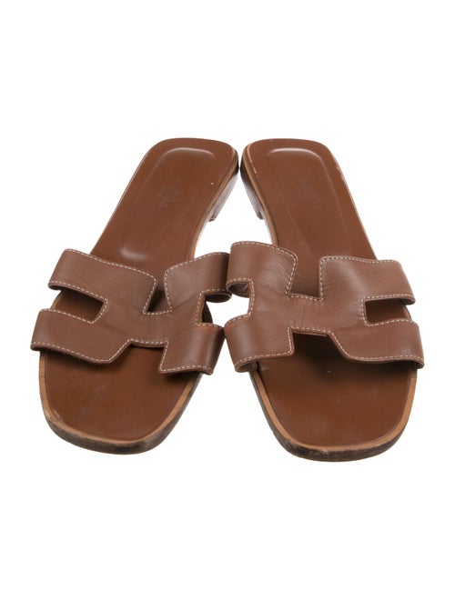 Hermès Oran Leather Slides