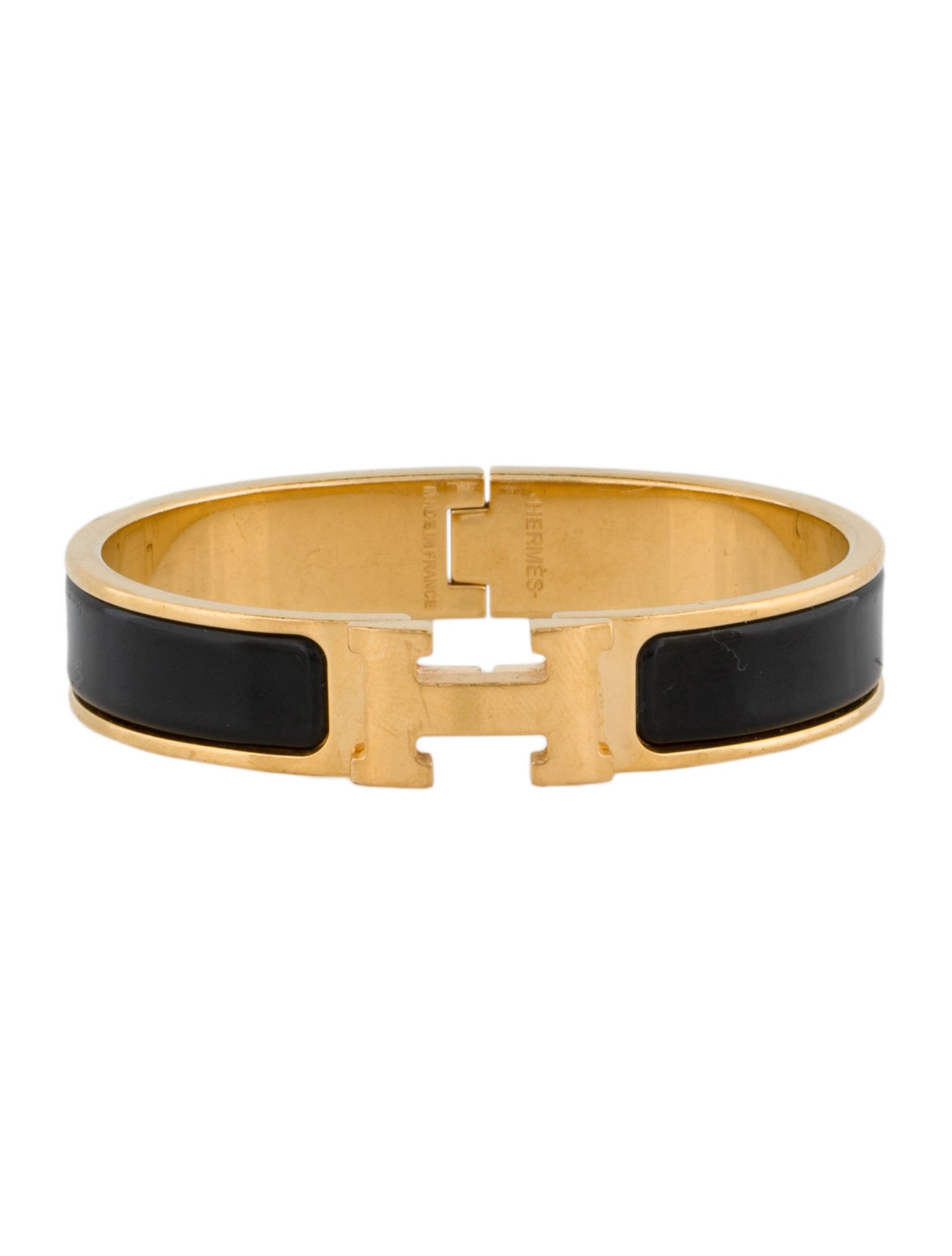 Hermès Enamel Clic H Bangle Bracelet