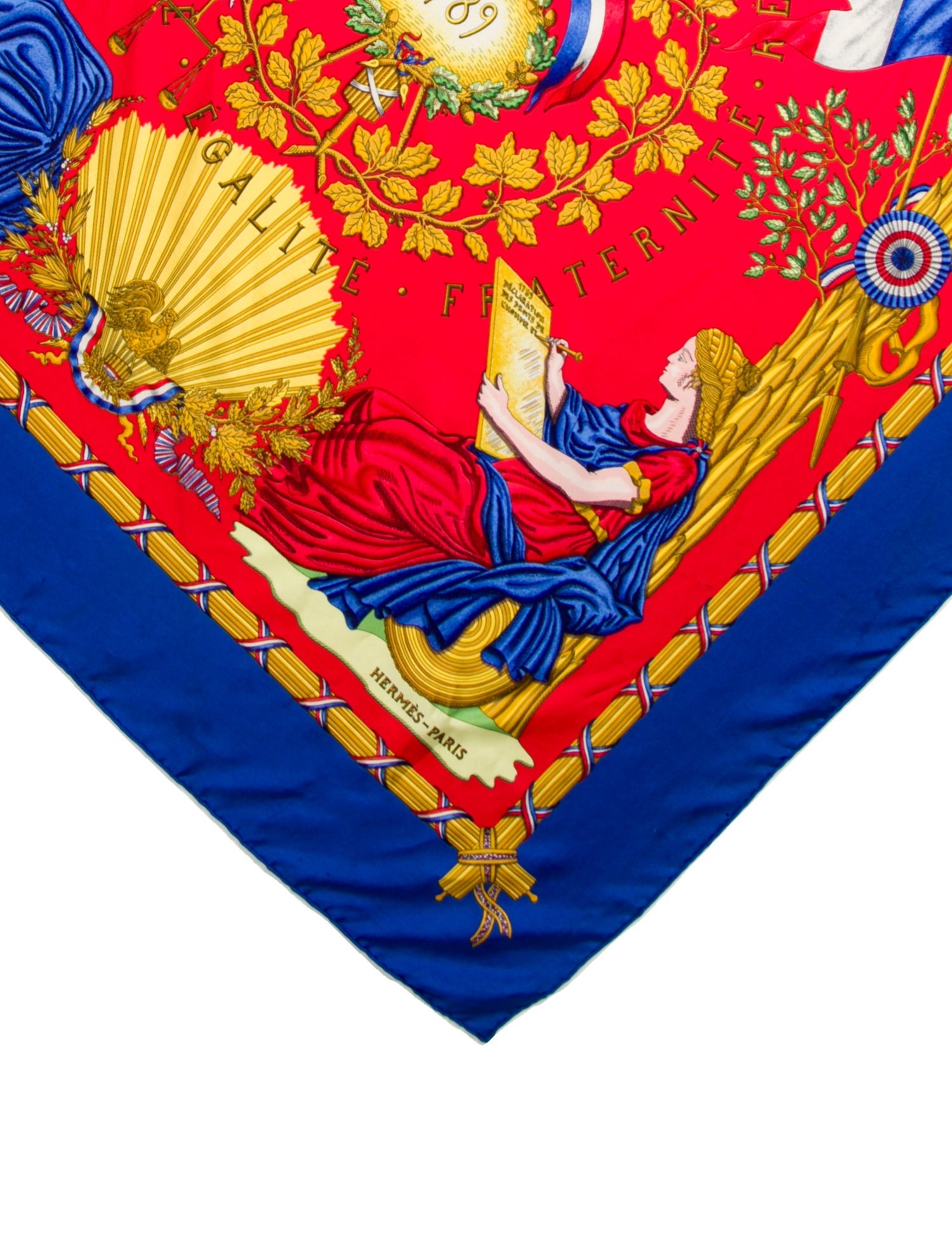 Hermès Republique Francaise Liberte Egalite Fraternite 1789 Silk Scarf