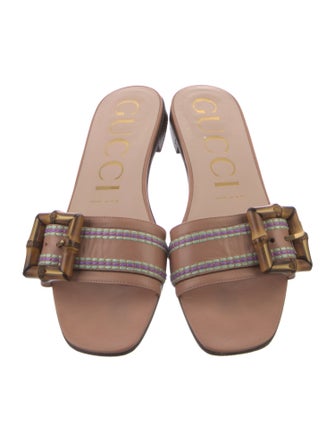 Gucci 2023 Bamboo Accent Slides