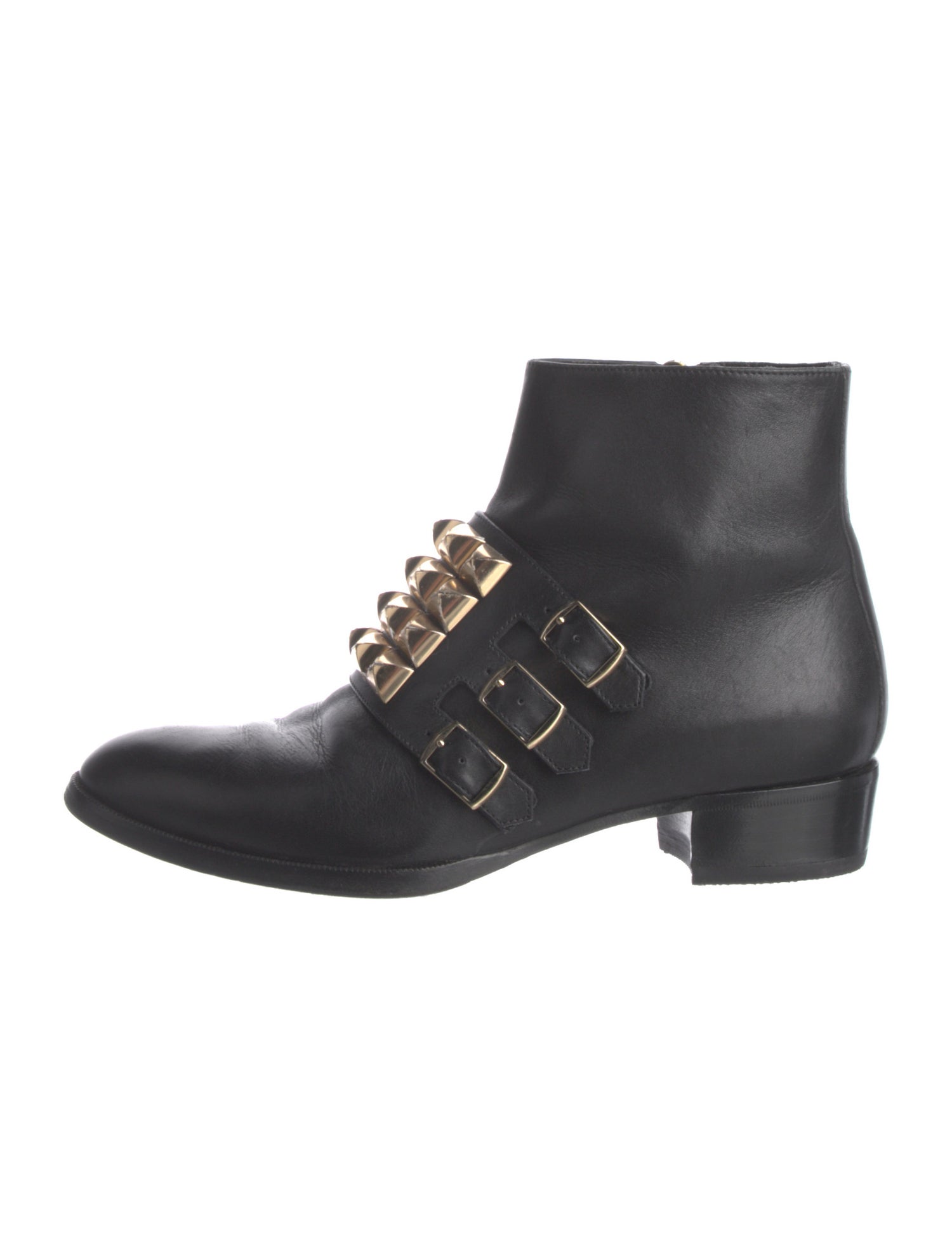 Hermès Leather Studded Accents Combat Boots