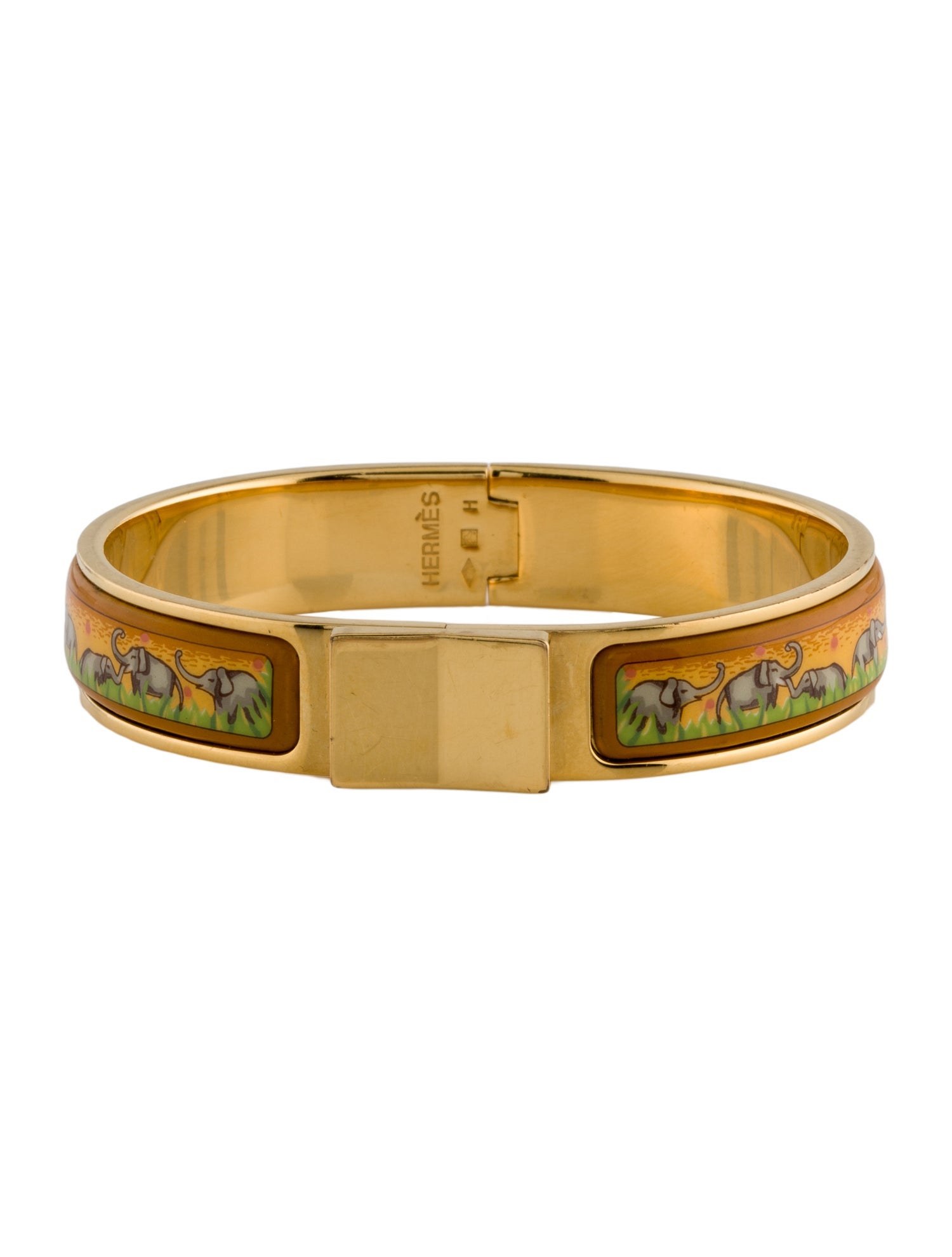 Hermès Loquet Narrow Enamel Bangle